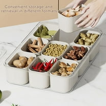 SUSUchens Snack Box Container with Multiple Compartments BPA Free Transparent Lid Design Refrigerator Organizer Food Storage Box Style 6