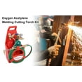 thumbnail image 1 of SUSUchens Welding Torch Kit Welding Cutting Torch Kit Long Pipe Brass Nozzle Brass Nozzle Welding Cutting Torch Kit Soldering Equipment with Gauge Oxygen Acetylene,Red, 1 of 9