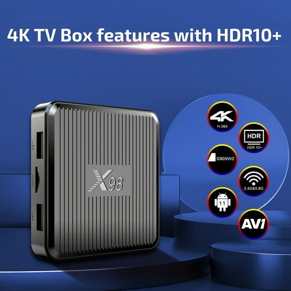 SUSUchens X98Q TV-Box HD-compatible Quick Transmission Plug Play 5G Dual Frequency Amlogic S905W2 Quad Core Set Top Box for Android 11.0 Style 6