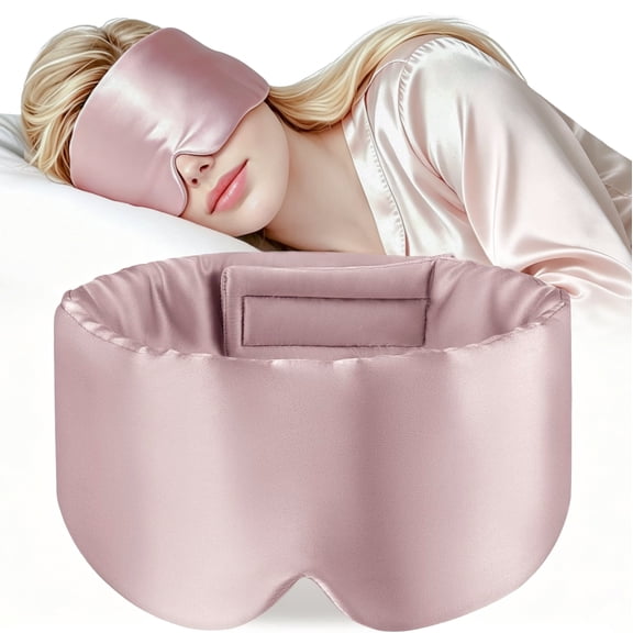 SUSWIM 100% mulberry silk sleep eye mask, unisex, with adjustable head strap, thickened eye protection sleep mask that fits the face and blocks light, suitable for all-night sleep, travel, and naps