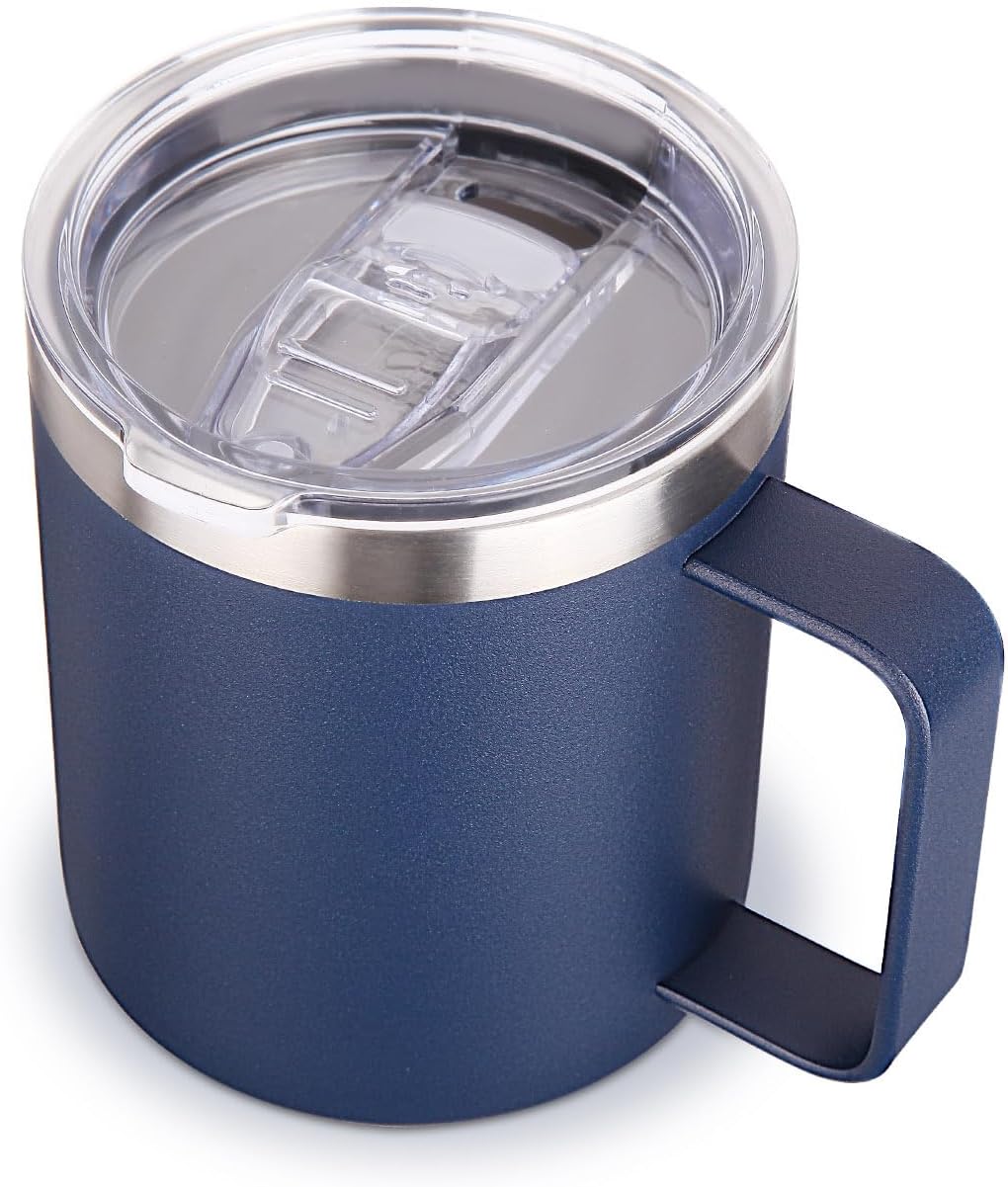 SUSWIM 12oz Stainless Steel Insulated Travel Coffee Mug With Handle SUSWIM 12oz Stainless Steel Insulated Travel Coffee Mug With Handle