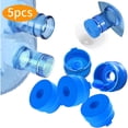 thumbnail image 1 of SUSWIM 3 & 5 Gallon Water Jug Cap, Reusable Food Grade Silicone Replacement Cap for 55mm Standard/Screw/Crown Tops Water Bottle and Water Dispensers, Non-Spill & Leak Free (5 Pack), 1 of 5