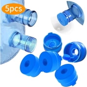 SUSWIM 3 & 5 Gallon Water Jug Cap, Reusable Food Grade Silicone Replacement Cap for 55mm Standard/Screw/Crown Tops Water Bottle and Water Dispensers, Non-Spill & Leak Free 5 Pack