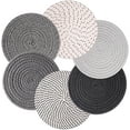 thumbnail image 1 of SUSWIM 7" Trivets for Hot Dishes, Hot pots and Pans,  Heat Resistant Hot Pads, Pot Holders for Kitchen, Hot Plate Mats for Kitchen Countertops, Table, Home Essentials, Farmhouse Decor，6 pieces, 1 of 7