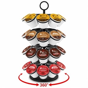 SUSWIM Coffee Pod Carousel Holder Organizer Compatible with 36 Cup Pods,K Cup Holder(Black)