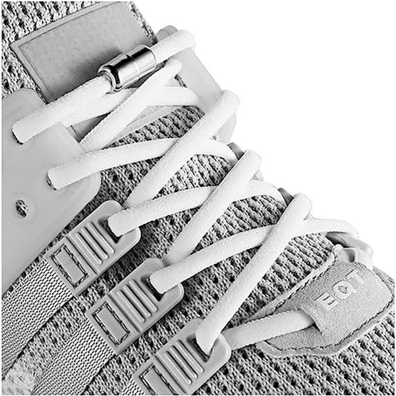 SUSWIM Shoelaces, Elastic Tieless White, 2 Pair