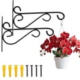 thumbnail image 1 of WLGJL Hanging Plant Brackets, 2pcs 12 Inch Wall Mount Bracket Strong Durable Rust-Resistant Plant Hanger Hook with High Load Capacity 120lb for Hanging Plants Bird Feeder Lantern Wind Chimes, 1 of 6