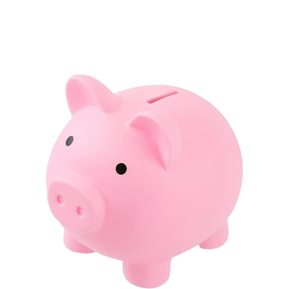 SUSWIM Large Piggy Banks, Cute Plastic Pig Money Box, Piggy Bank for Girls and Boys, Unbreakable Plastic Coin Bank Fun Gifts for Birthday, Festival, Baby Shower (Pink)
