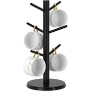 SUSWIM Mug Holder Tree, Coffee Cup Holder with 6 Hooks (Black)
