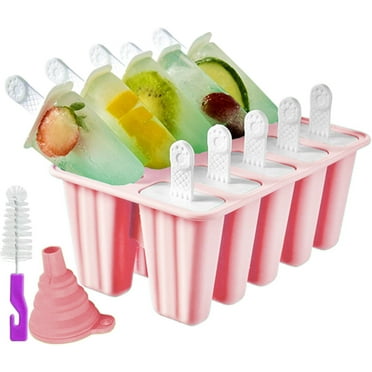 SUSWIM Popsicle Molds 10 Pieces Silicone Ice Pop Molds Popsicle Mold Reusable Easy Release Ice Pop Maker