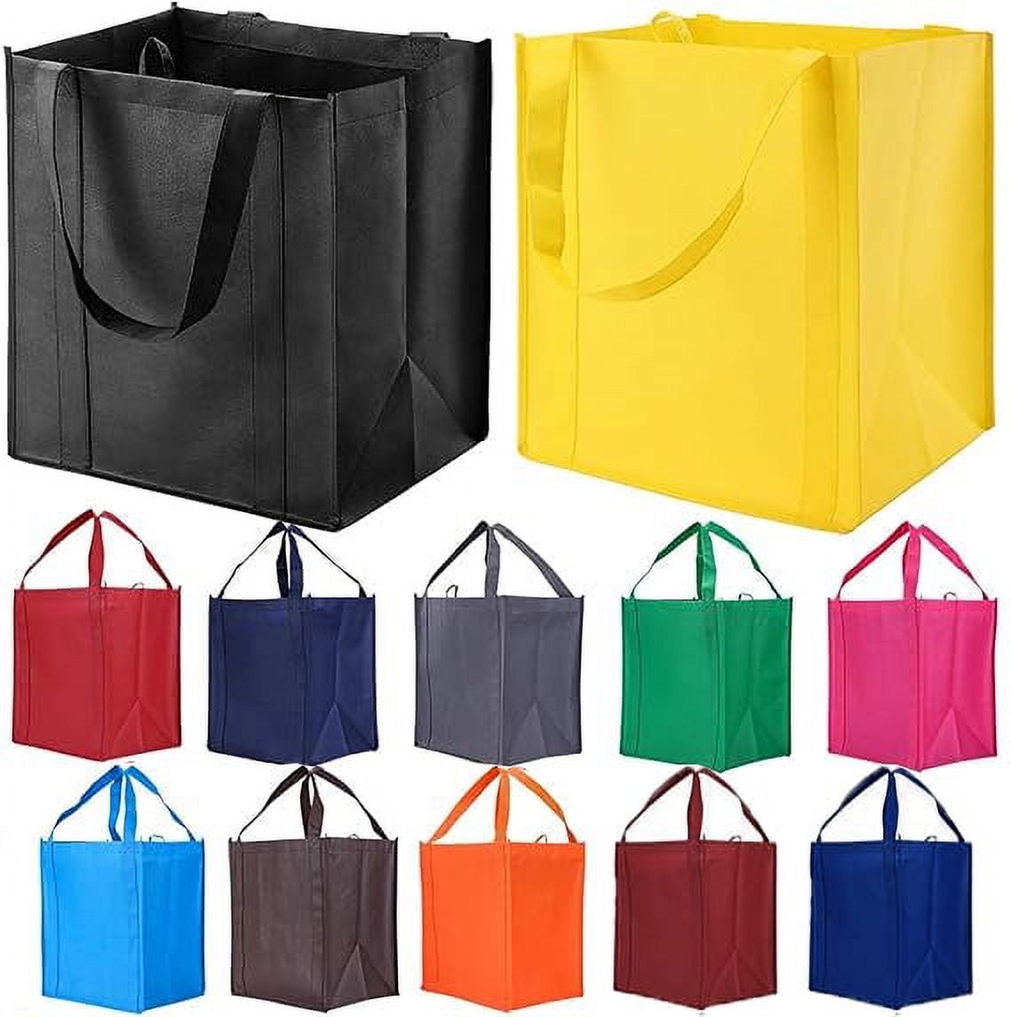 SUSWIM Set of 12 Reusable Grocery Bags Heavy Duty Shopping Bags Large