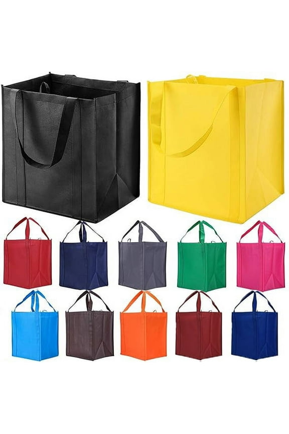 Set of 12 Reusable Grocery Bags Heavy Duty Shopping Bags Large Grocery Totes