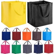 Set of 12 Reusable Grocery Bags Heavy Duty Shopping Bags Large Grocery Totes