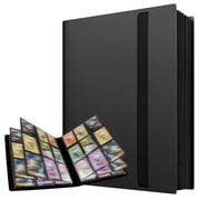 SUSWIM Trading Card Binder 9 Pocket Pages, Sports Hockey Card Binder Collector Side-loading Baseball Card Holder Binder with Sleeves 20 Sheets 360 Game Card Book Binders for Soccer Basketball Cards