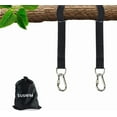 thumbnail image 1 of SUSWIM Tree Swing Hanging Straps Kit Holds 2000 lbs,5ft Extra Long Straps Strap with Safer Lock Snap Carabiner Hooks Perfect for Tree Swing & Hammocks, Perfect for Swings, 1 of 7