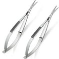 thumbnail image 1 of SUTENG 2 Pieces 4.7 Inch Embroidery Sewing Scissors Spring Action Curved Scissors Thread Snips Micro Tip Scissors Stainless Steel, 1 of 5