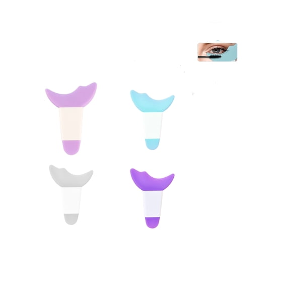 SUTENG 4PCS Eyeliner Tool, ilicone Eyeliner Stencils Reusable Clean Winged Liner for Eyes, Suitable for Beginners