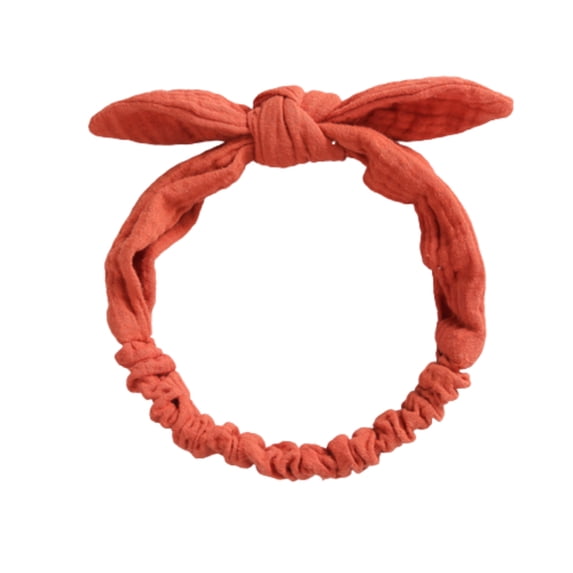 SUTENG Baby Elastic Hair Bands Girls Headband Cotton Linen Kids Headwear Knot Hair Accessories Toddler Rabbit Ear Turban Playa Ties Soft