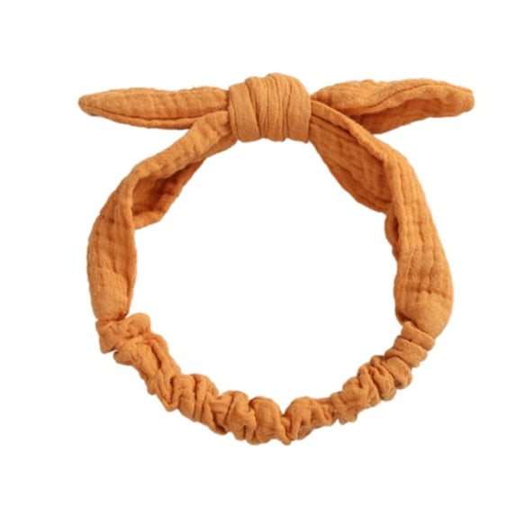 SUTENG Baby Elastic Hair Bands Girls Headband Cotton Linen Kids Headwear Knot Hair Accessories Toddler Rabbit Ear Turban Playa Ties Soft