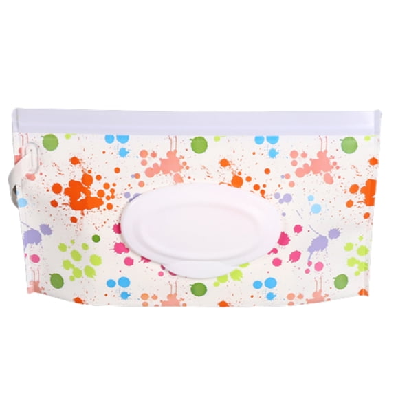 SUTENG Baby Wet Wipes Tissue Box Flip Cover Snap-Strap Wipes Holder Case Refillable Reusable Container Carrying Case Stroller Accessories