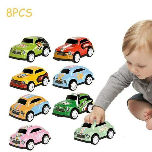 SUTENG Diecast Metal Pullback Cars | Friction-Powered Toy Cars for Kids | 8Pack Mini Car Set | Ages 3 and Older! Toddler Toys | Die Cast Metal Toy Cars