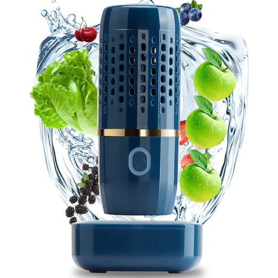 SUTENG Fruit and Vegetable Washing Machine,Kitchen Gadget Portable Fruit Cleaner Device in Water-Fruit and Vegetable Cleaner for Cleaning Fruit, Vegetable, Tableware (Green)