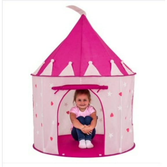 SUTENG Glow in the Dark Stars Princess Castle Tent Folds into a Carrying Case Your Kids Will Enjoy This Foldable Tent/Toy House for Indoor and Outdoor Use