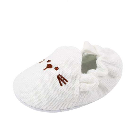 SUTENG Infant Toddler Slippers Baby Boys Girls Knited Crib Shoes Cute Cartoon Mouse Panda Anti-slip Baby Slippers