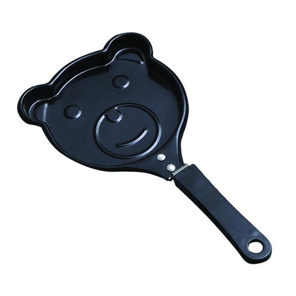 SUTENG Kitchen Tools Egg Mold Pan Flip Mold Breakfast Egg Frying Pot Non-Stick Frying Pan Pancake Maker Mini Egg Frying Pan ( little bear )