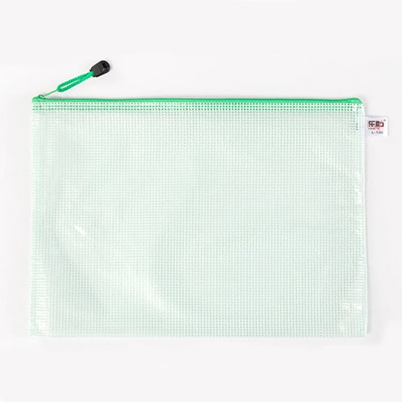 SUTENG Office supplies A4 canvas PVC mesh clear organizer case document zipper envelope pouch file folder bags with lock