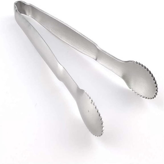 SUTENG Sugar Tongs, Silver Candy Tongs, Serving Tongs, Mini Serving Tongs, U-Shaped Stainless Steel Mini Small Ice Tongs for Desserts Coffee Tea Sugar Ice Cube Appetizer Kitchen Party 4 PCS