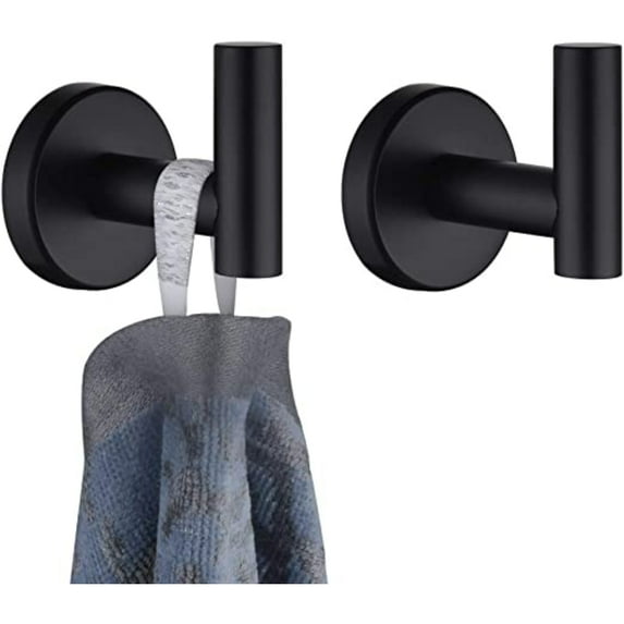 SUTENG Versatile and Stylish: Wall-Mounted Bathroom Towel Hooks - Perfect for Bathroom, Kitchen, and Garage (2 Pack)