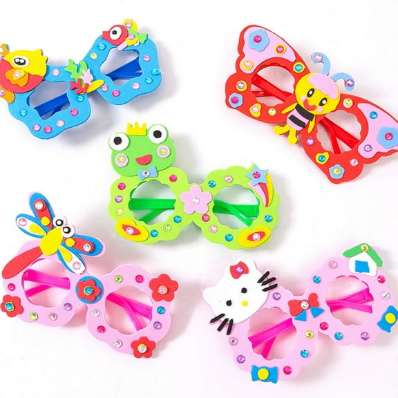 SUTNEG Kids DIY EVA Diamond Glasses Craft Educational Toys For Children Creative Handwork Arts And Crafts Birthday Gifts