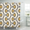 thumbnail image 1 of SUTTOM 1960S Retro Pattern Floral 1970S 60S 70S Abstract Black Shower Curtain 66x72 inch, 1 of 1