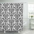 thumbnail image 1 of SUTTOM Abstract Floral Pattern Baroque Damask Black and White Curtains Delicate Drapery Shower Curtain 66x72 inch, 1 of 1