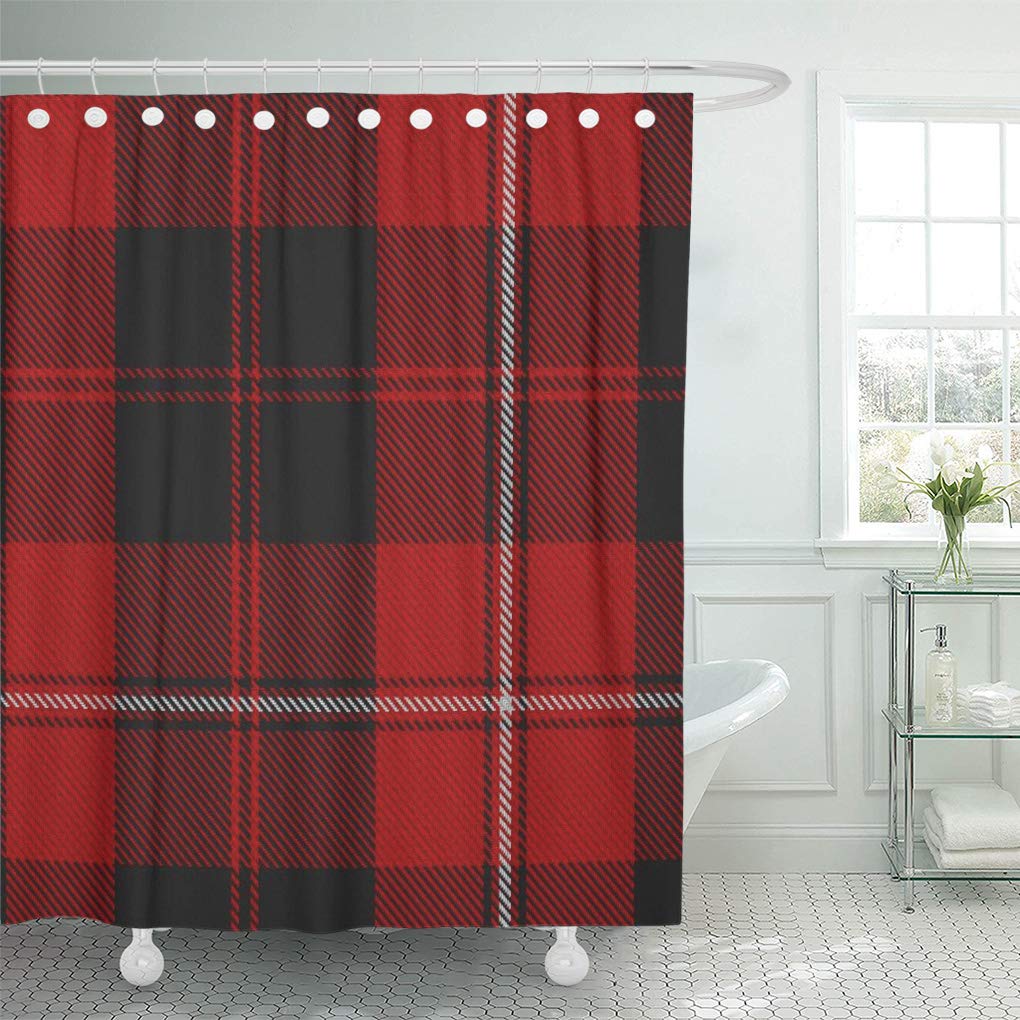 Smith Modern Tartan Shower Curtain