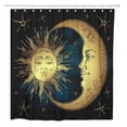 thumbnail image 1 of SUTTOM Antique Golden Sun Crescent Moon and Stars Over Blue Shower Curtain 60x72 inch, 1 of 1