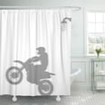 thumbnail image 1 of SUTTOM Bathroom Motorcycle Motocross Shadow Silhouette The Shower Curtain 60x72 inch, 1 of 1