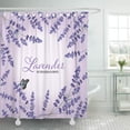 thumbnail image 1 of SUTTOM Blue Border Floral Autumn Lavender Flowers Butterfly on Violet Shower Curtain 60x72 inch, 1 of 1