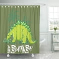 thumbnail image 1 of SUTTOM Blue Dino Kids Dinosaur Stegosaurus Boys Bentley Name Shower Curtain 66x72 inch, 1 of 1