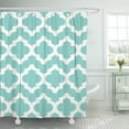 thumbnail image 1 of SUTTOM Blue Moroccan K Moroccaccino Teal Pattern Robins Egg Tiffanys Shower Curtain 66x72 inch, 1 of 1