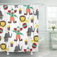 thumbnail image 1 of SUTTOM Circus Pattern Baby Clown Cute Lion Tent Elephant Adorable Shower Curtain 60x72 inch, 1 of 1