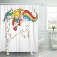 thumbnail image 1 of SUTTOM Colorful Bright Rainbow Brite Twink Riding Kid Child Children Shower Curtain 60x72 inch, 1 of 1