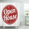 thumbnail image 1 of SUTTOM Estate Sign Open House Rubber Stamp on White Real Shower Curtain 66x72 inch, 1 of 1