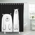 thumbnail image 1 of SUTTOM Funny White Bears Sketch Cartoon Character Child Cute Shower Curtain 60x72 inch, 1 of 1