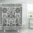 thumbnail image 1 of SUTTOM Gray Aztec Vintage Mayan Motifs Calendar Drawing Pattern America American Shower Curtain 60x72 inch, 1 of 1
