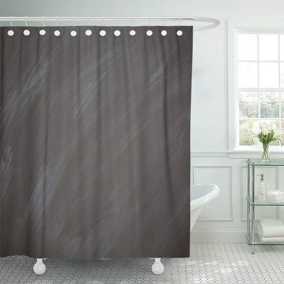 SUTTOM Gray Chalk Chalkboard Blackboard Retro Charcoal Board Shower Curtain 60x72 inch