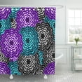 thumbnail image 1 of SUTTOM Gray Girl Turquoise Teal Blue Lavender Purple Grey Shower Curtain 66x72 inch, 1 of 1