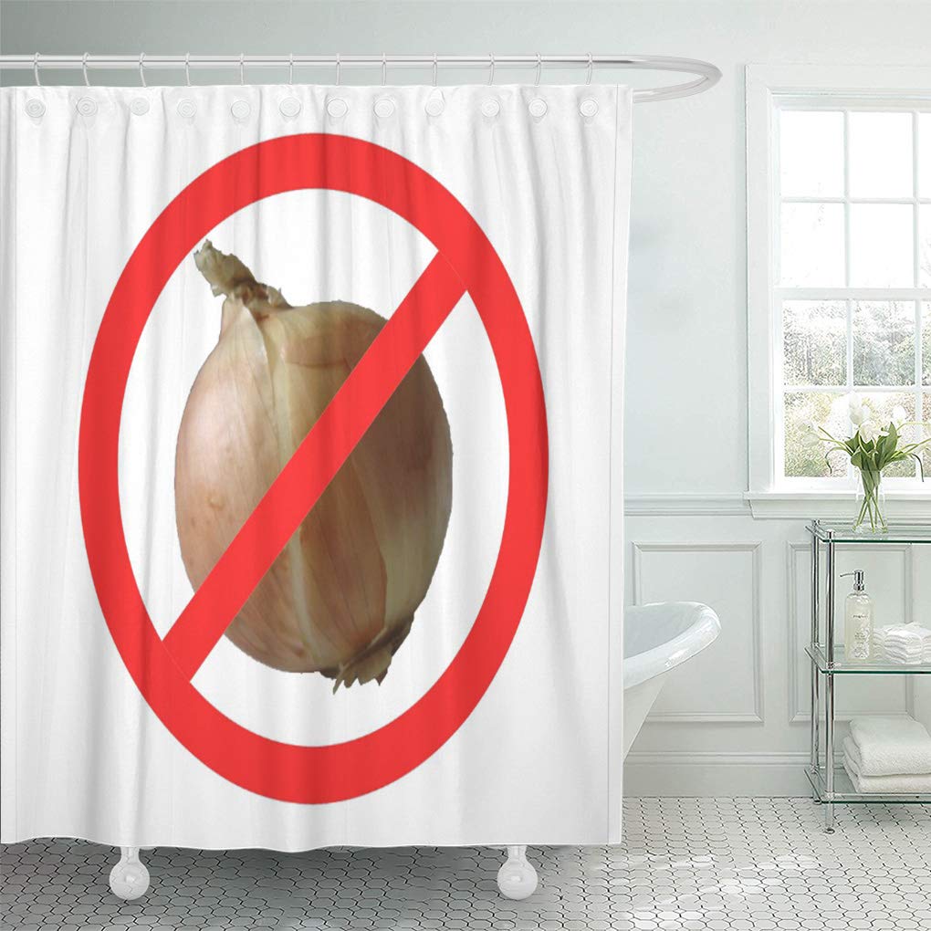 SUTTOM Hate No Onion Despise Cant Stand Hold The Dont Shower Curtain