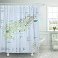 thumbnail image 1 of SUTTOM National Isle Royale Michigan Park Maps Lake Superior Shower Curtain 60x72 inch, 1 of 1
